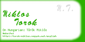 miklos torok business card